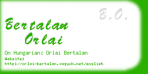 bertalan orlai business card